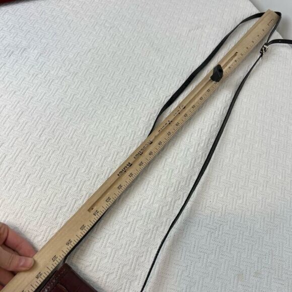 Vintage Brighton Black Crossbody Wallet Card Holder Bag Purse Leather Travel - Picture 13 of 16